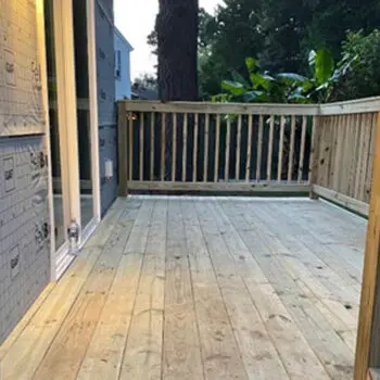 Wood deck railing installation service