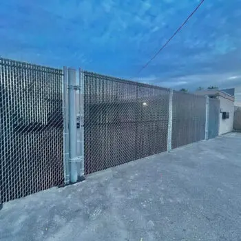 Commercial chain link fence installation